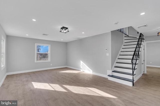 interior space featuring light hardwood / wood-style floors