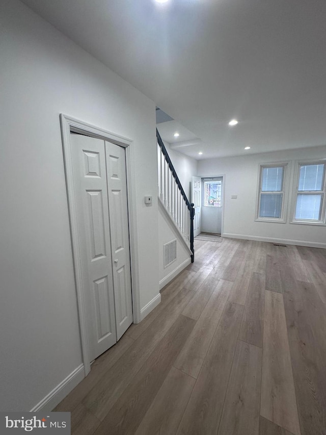 interior space featuring hardwood / wood-style flooring