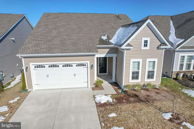 view of property featuring a garage