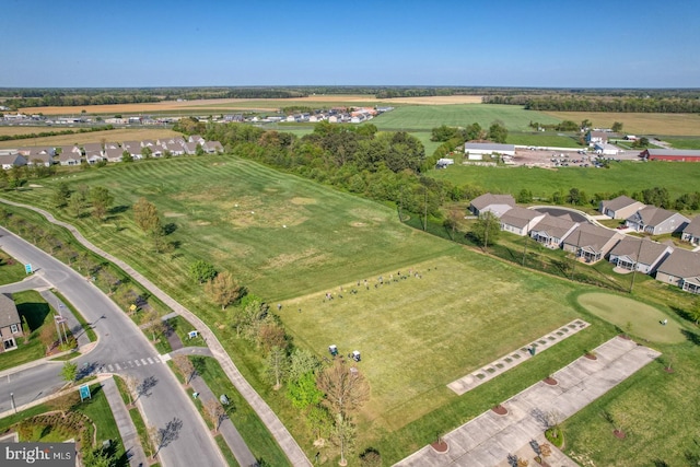 aerial view with a rural view