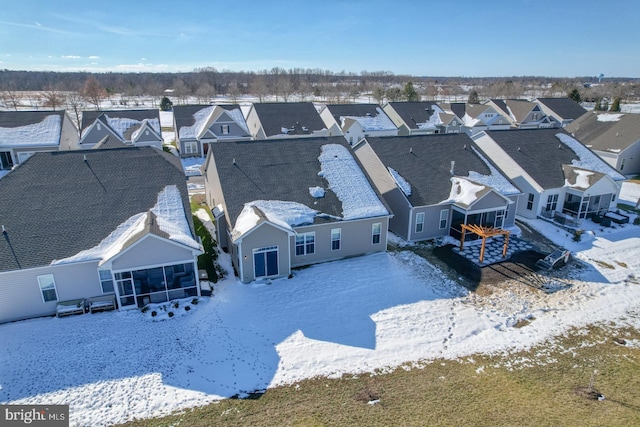 view of snowy aerial view