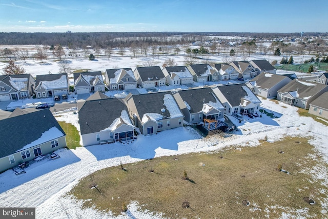 view of snowy aerial view