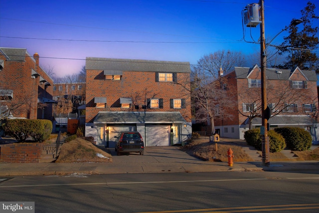 view of front of home featuring a garage