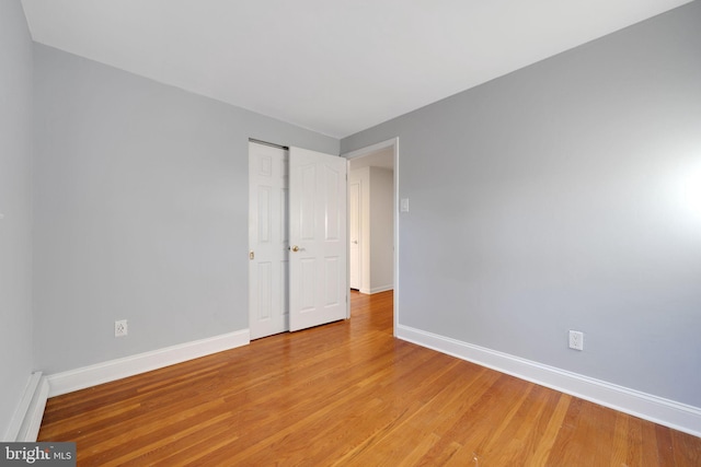 empty room featuring light hardwood / wood-style flooring