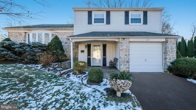 view of front of home featuring a garage