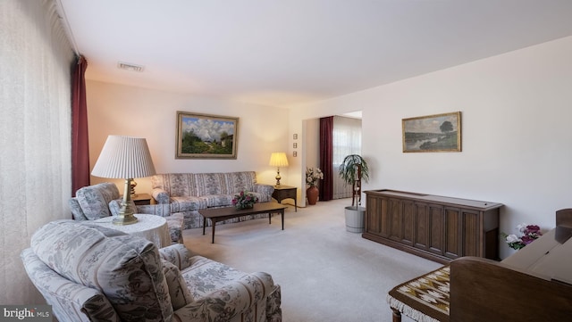 view of carpeted living room