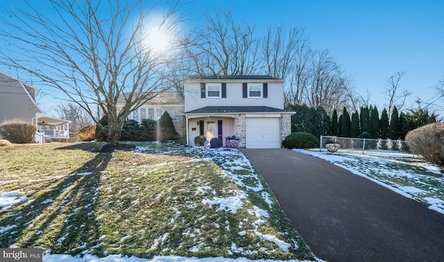 front facade featuring a garage