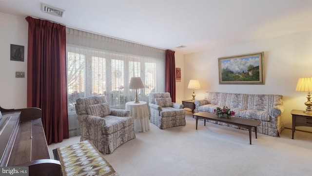 view of carpeted living room