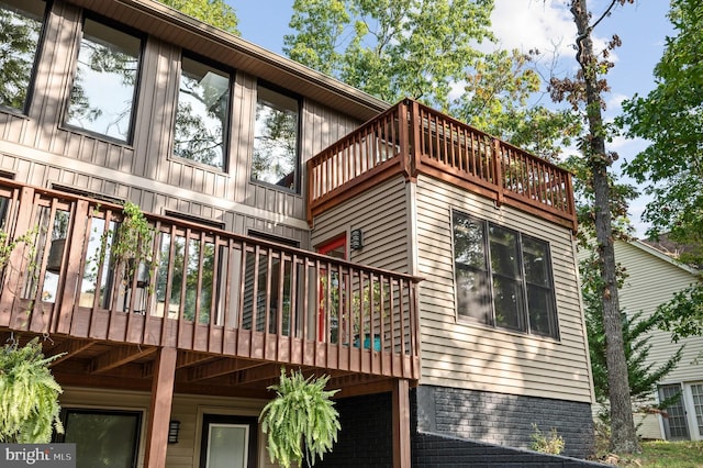 exterior space with a balcony