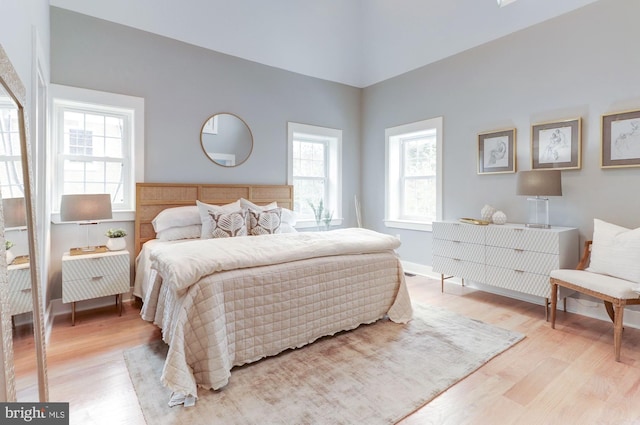 bedroom featuring light hardwood / wood-style flooring