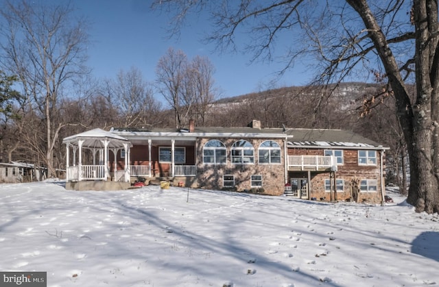 exterior space featuring a gazebo