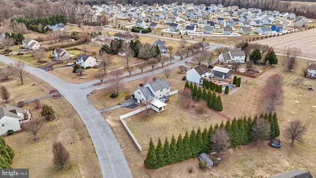 drone / aerial view featuring a residential view