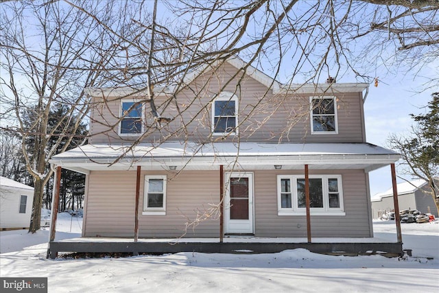 view of front of property with covered porch