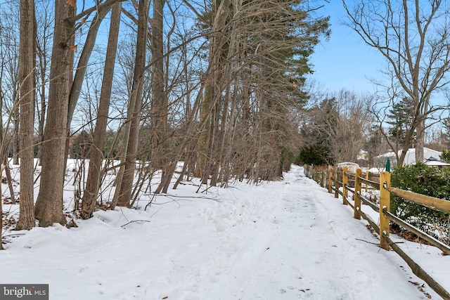 view of snowy yard