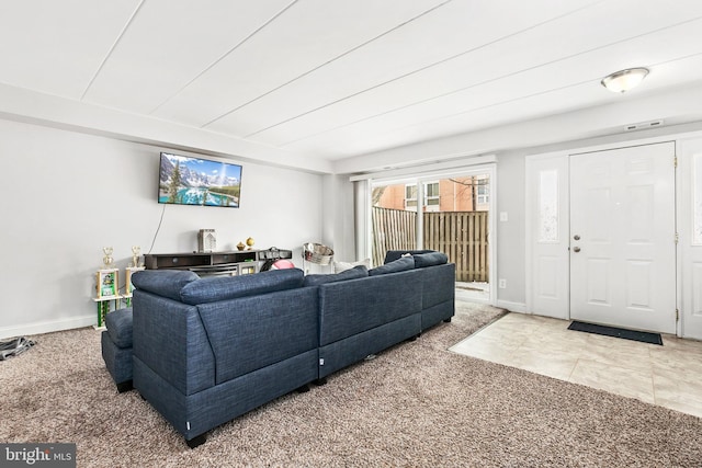 view of carpeted living room