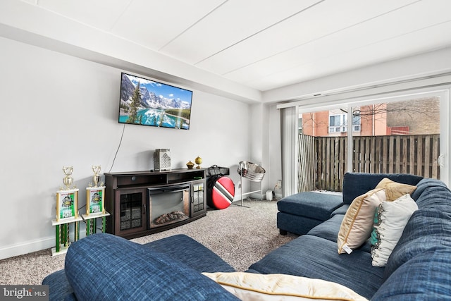 view of carpeted living room