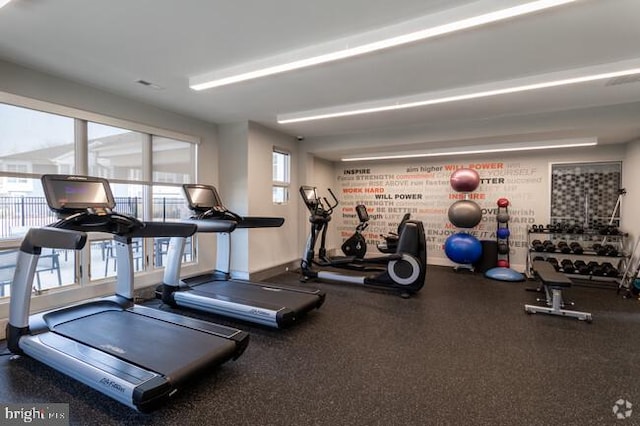 view of exercise room