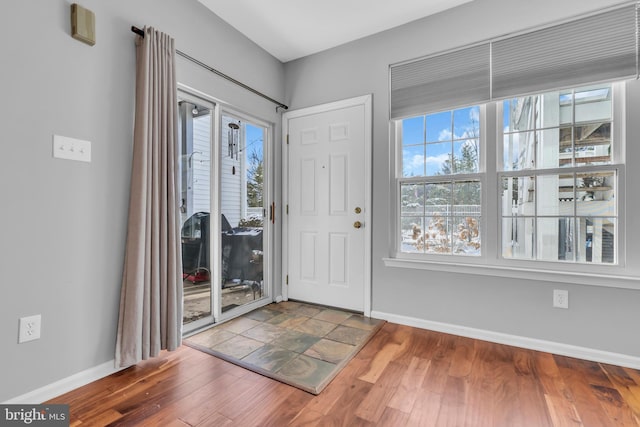 entrance foyer with hardwood / wood-style flooring