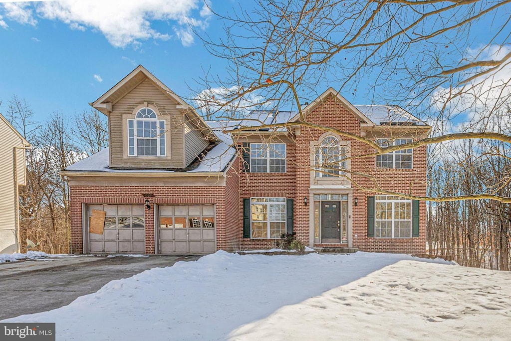 view of property with a garage