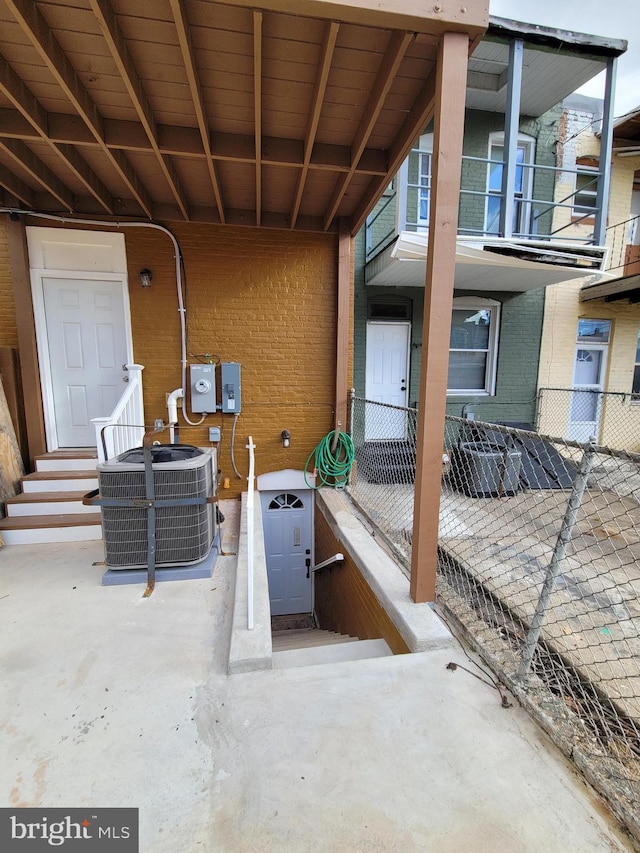 view of patio / terrace with central AC