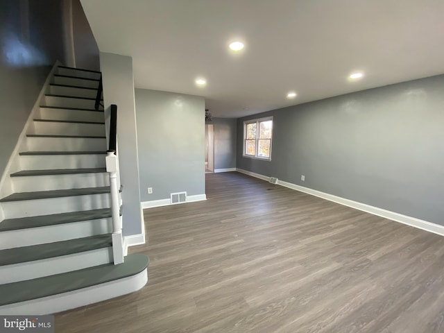 interior space with wood-type flooring