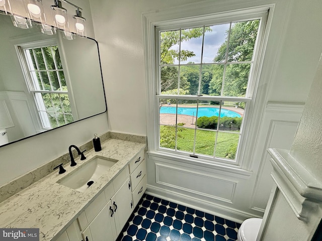 bathroom featuring vanity