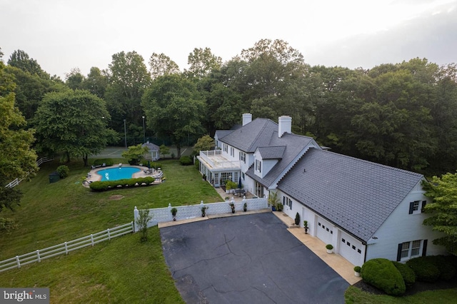 birds eye view of property