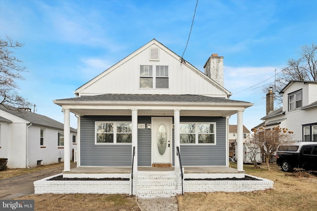 bungalow-style house featuring a porch