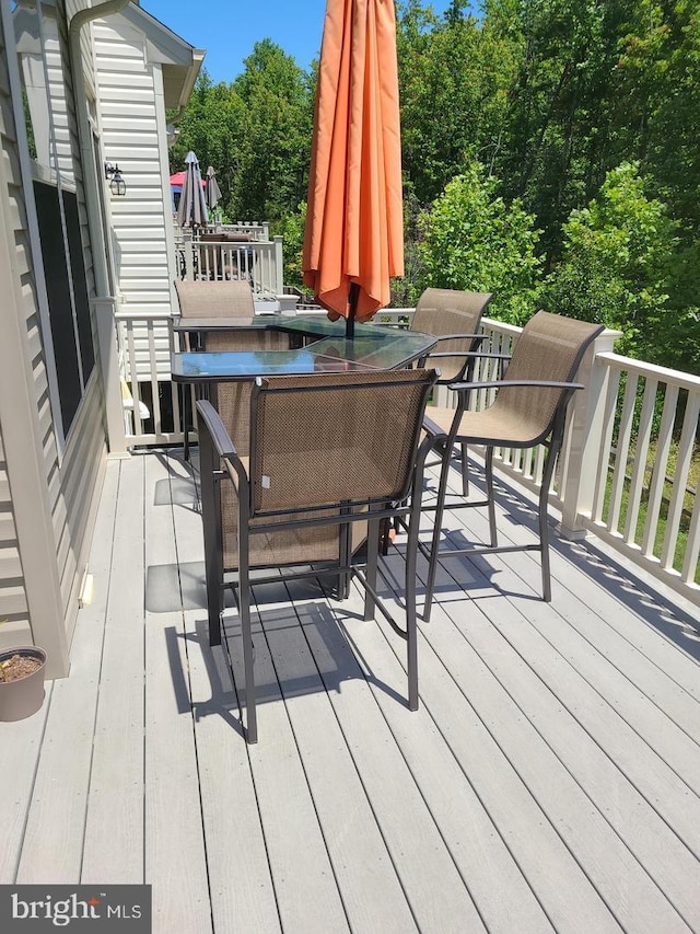 view of wooden deck