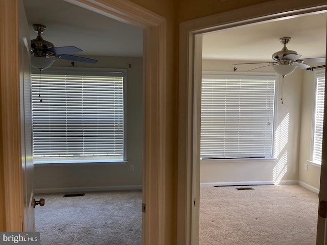 interior space with light colored carpet