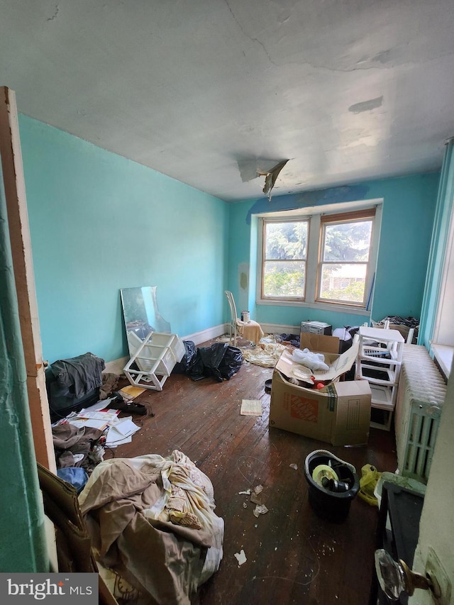 misc room with wood-type flooring