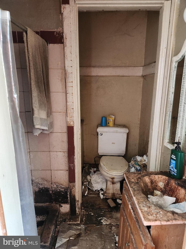 bathroom featuring toilet and vanity