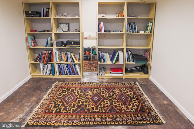 interior space with hardwood / wood-style floors