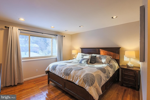 bedroom featuring hardwood / wood-style floors