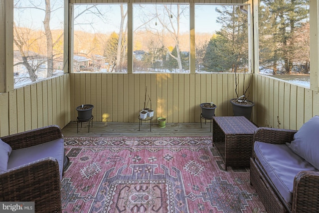 view of sunroom