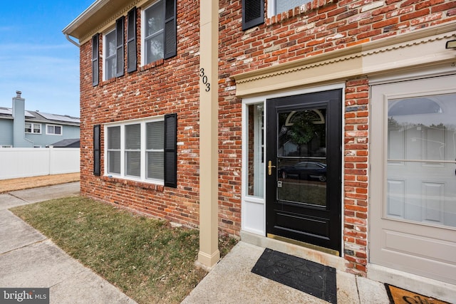 view of doorway to property