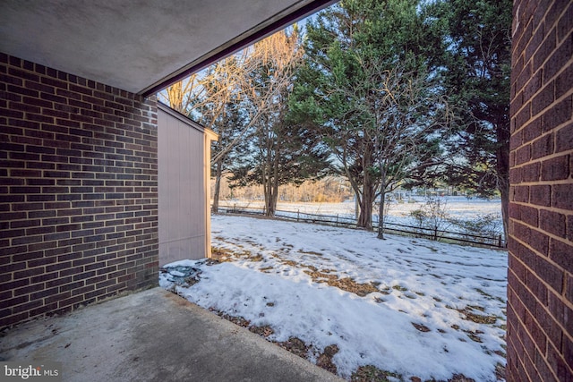 view of snowy yard