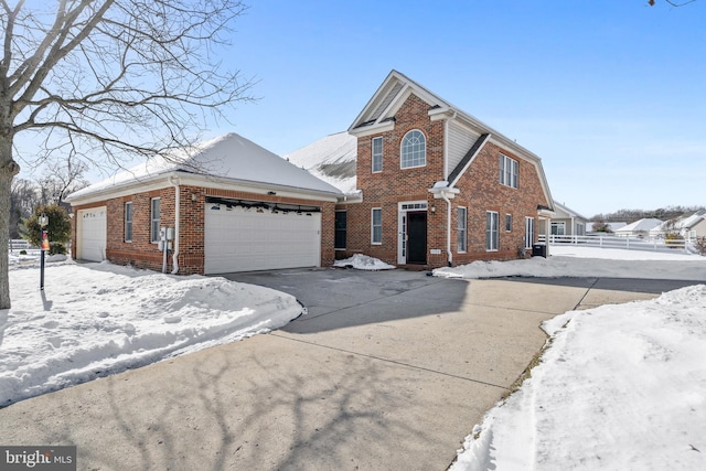 view of property featuring a garage