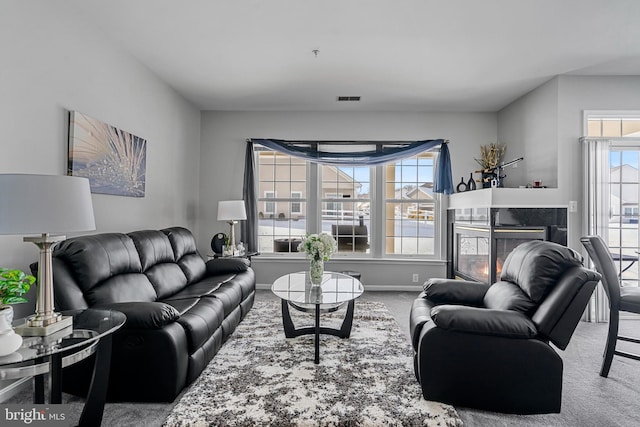 view of carpeted living room