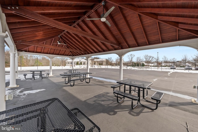 view of community with a gazebo