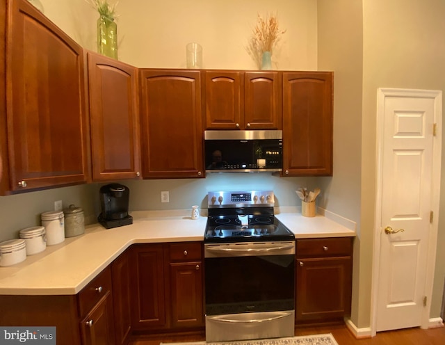 kitchen with appliances with stainless steel finishes