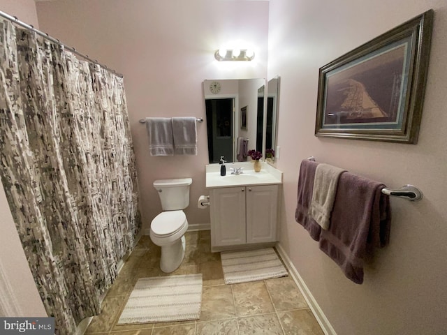 bathroom with toilet and vanity