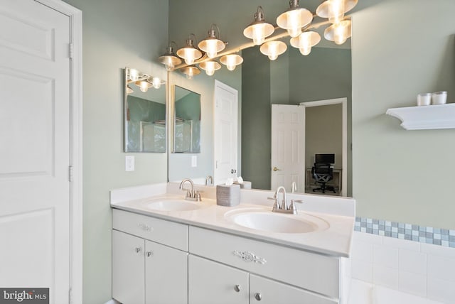 bathroom with vanity