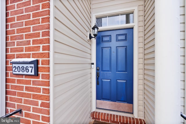 view of doorway to property