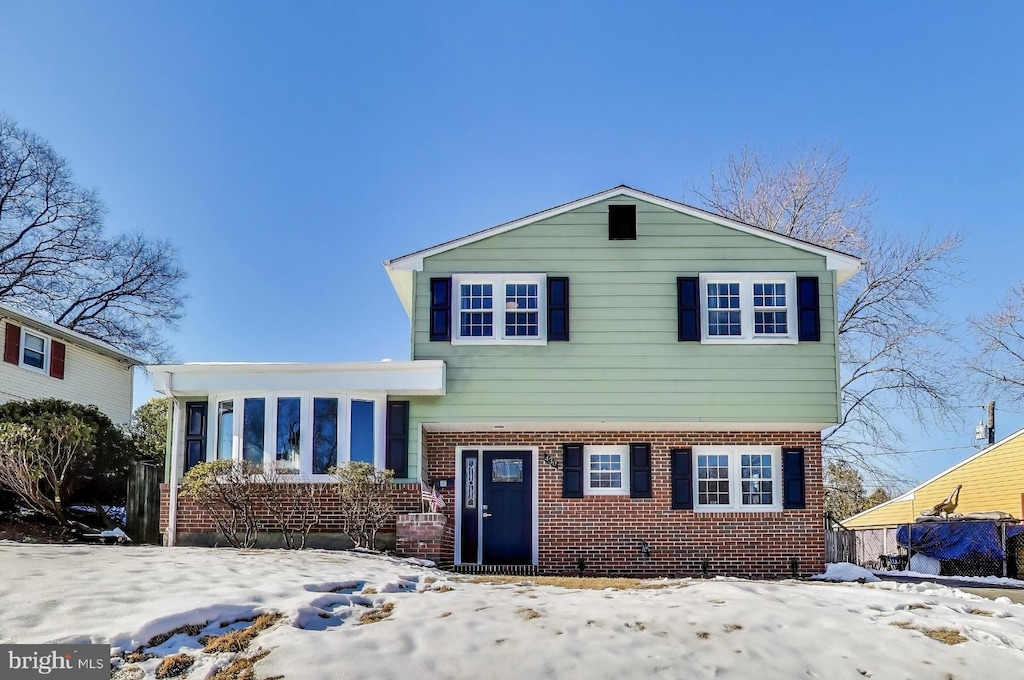 view of split level home