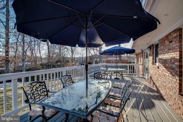 view of wooden terrace