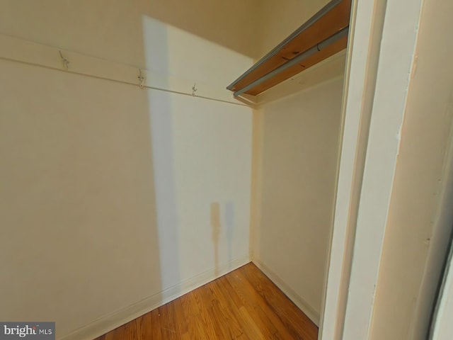 spacious closet with light wood-type flooring