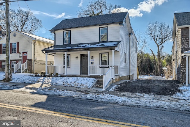 view of front property with a porch