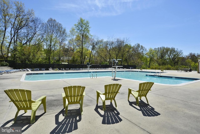 view of pool with a patio area