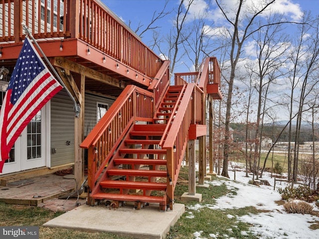 exterior space with a wooden deck